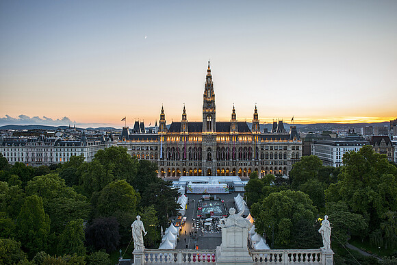 Rathaus Blick auf Wien Rathaus
