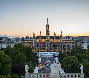 Blick auf Wien Rathaus