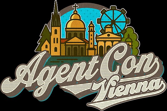 AgentCon Vienna Logo Agent Con Vienna Schriftzug mit Wien Skyline
