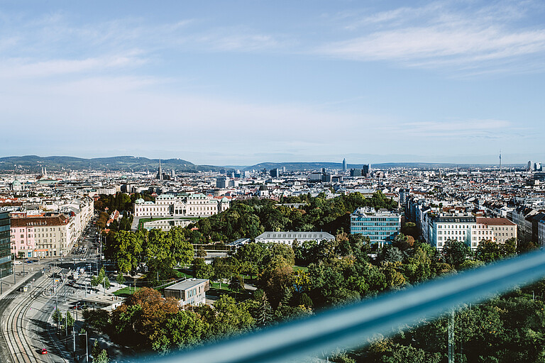 Wienblick aufs Belvedere und Schweizer Garten