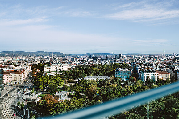 Wienblick aufs Belvedere und Schweizer Garten