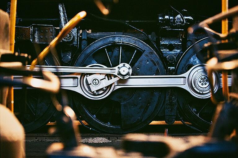 Eisenbahn Eisenbahnräder mit Kuppelstange