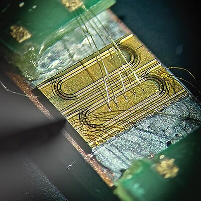 Nahaufnahme eines Computerchips .