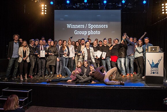 Gewinner*innen Splash Award 2018 auf der Bühne