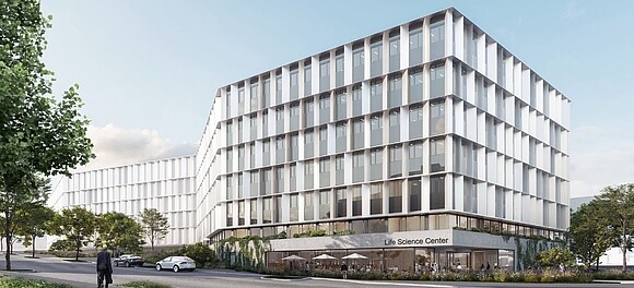 Rendering vom neuen Life Science Center Vienna in Neu Marx.